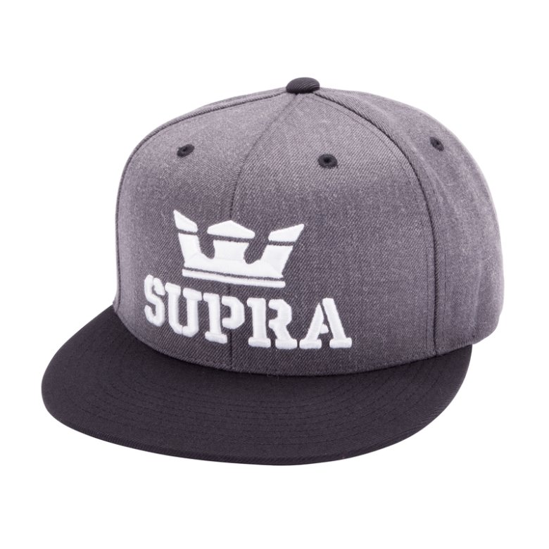 Supra Above Snap Hats Caps Dame Grå Svarte | D0WKN0I