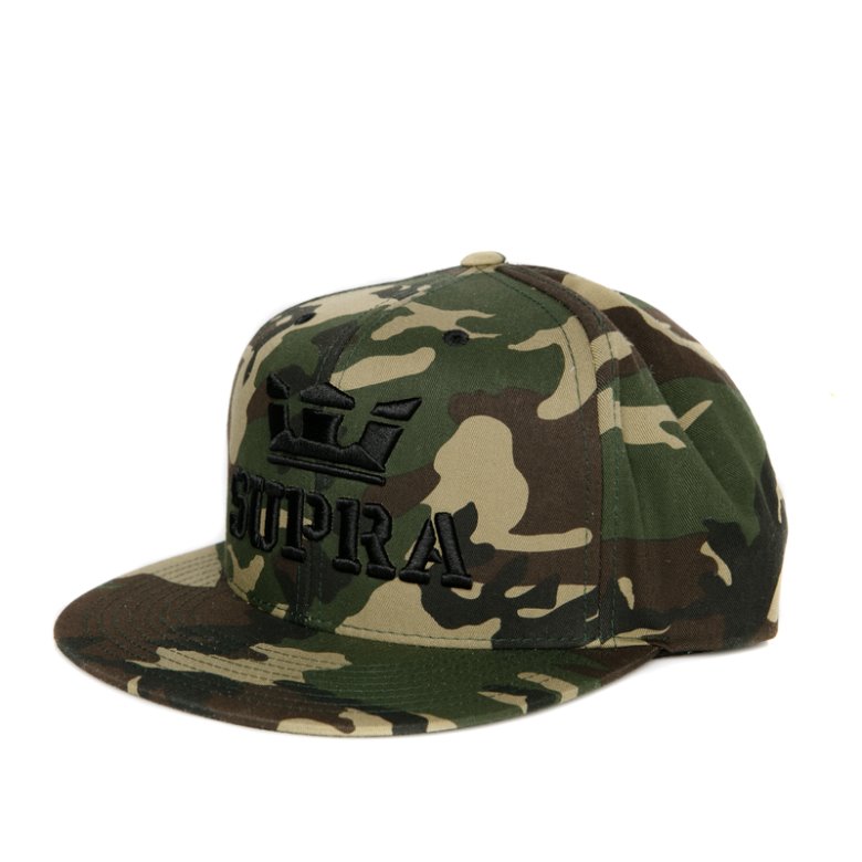 Supra Above Snap Hats Caps Dame Grønn Camouflage | VB0WE8O