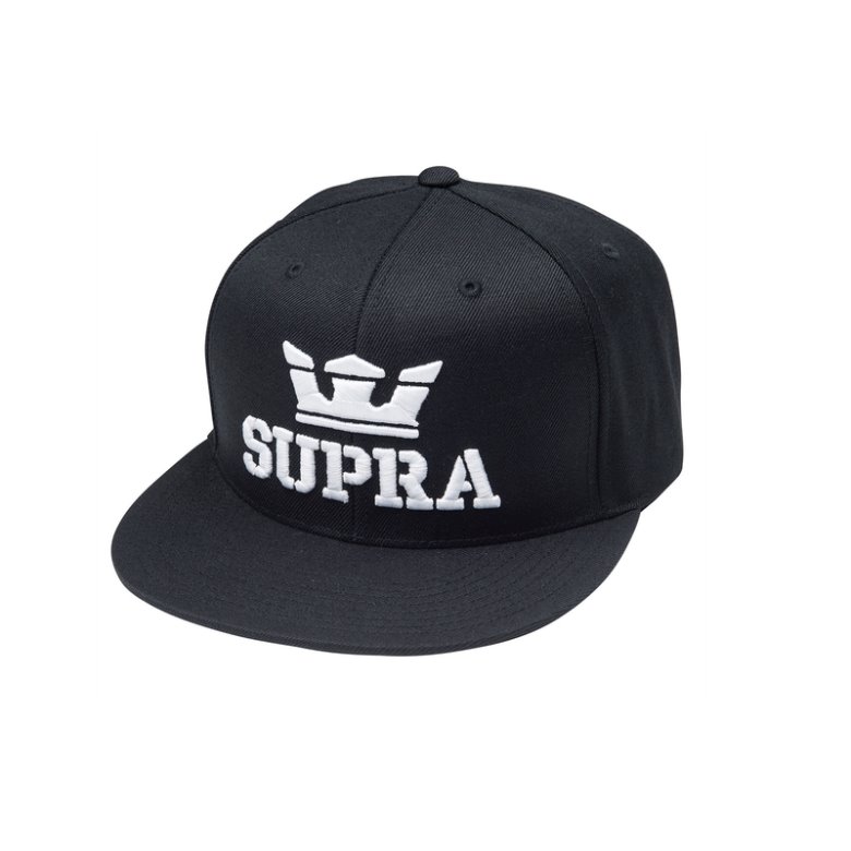 Supra Above Snap Hats Caps Dame Svarte Hvite | R5THUN0