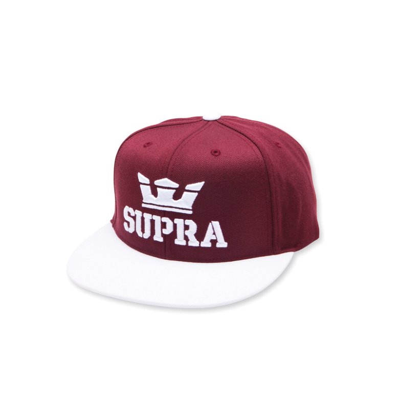 Supra Above Snap Hats Caps Herre Rød Hvite | 5IFIPKJ