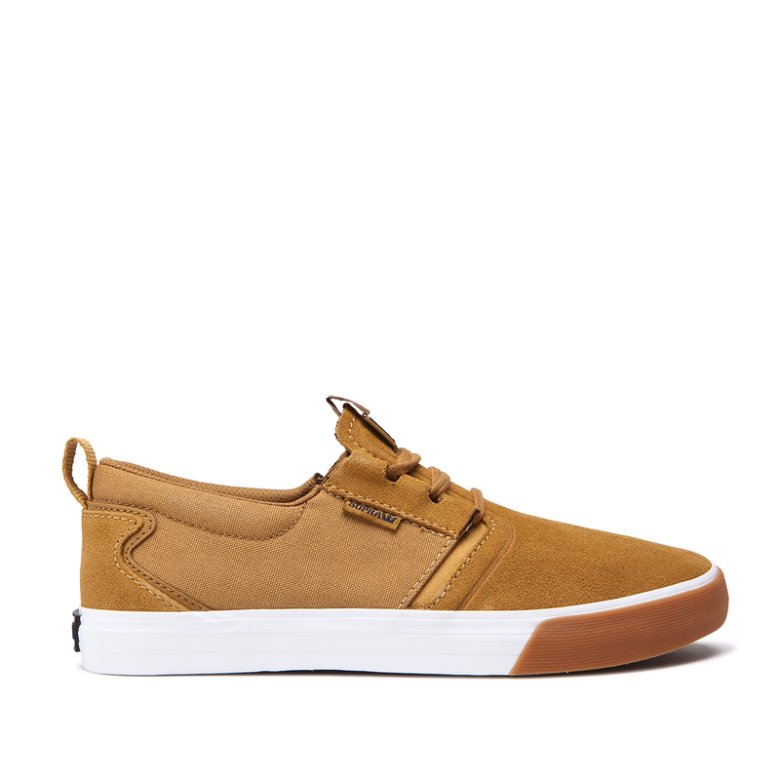 Supra Flow Skatesko Dame Brune Hvite | P3V4GRJ