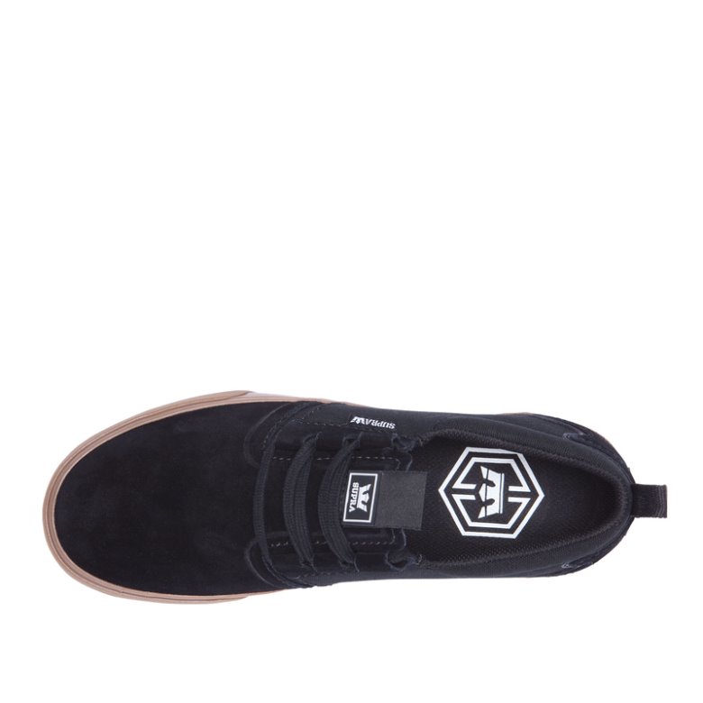 Supra Flow Skatesko Dame Svarte Svarte | CKQ1LTK