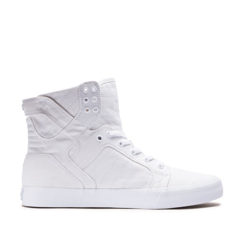 Supra Høye Skytop D Sko Dame Hvite | 7LEH5EY