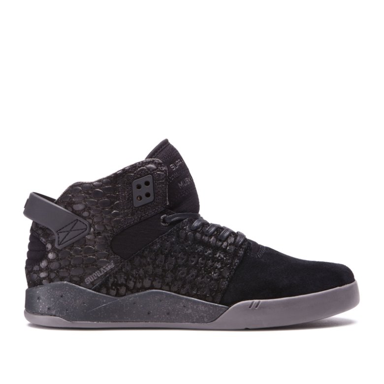 Supra Høye Skytop III Sko Dame Svarte Grå | M1G6JVC