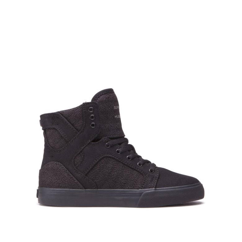 Supra Høye Skytop Sko Barn Svarte | 8KVCMB4