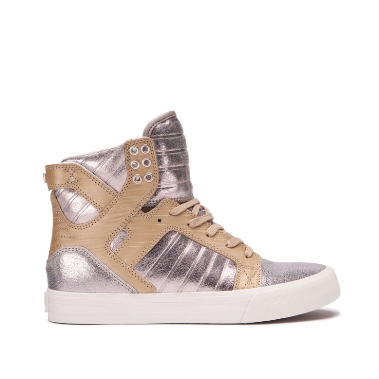 Supra Høye Skytop Sko Dame Beige | 0JNRJ3S