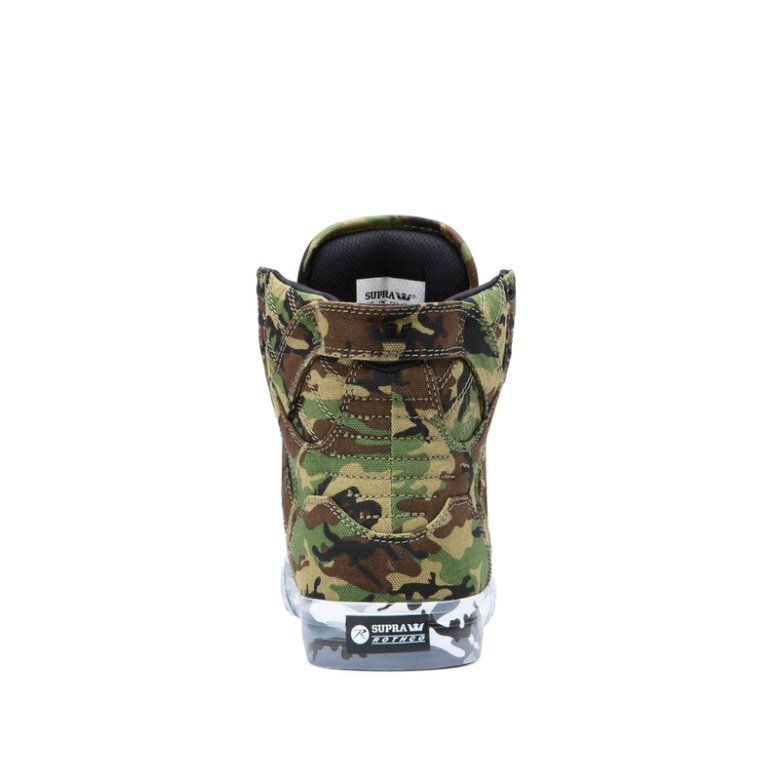 Supra Høye Skytop Sko Dame Camouflage Hvite Camouflage | YFUQVZ5