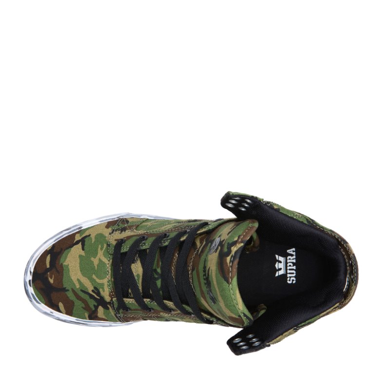 Supra Høye Skytop Sko Dame Camouflage Hvite Camouflage | YFUQVZ5