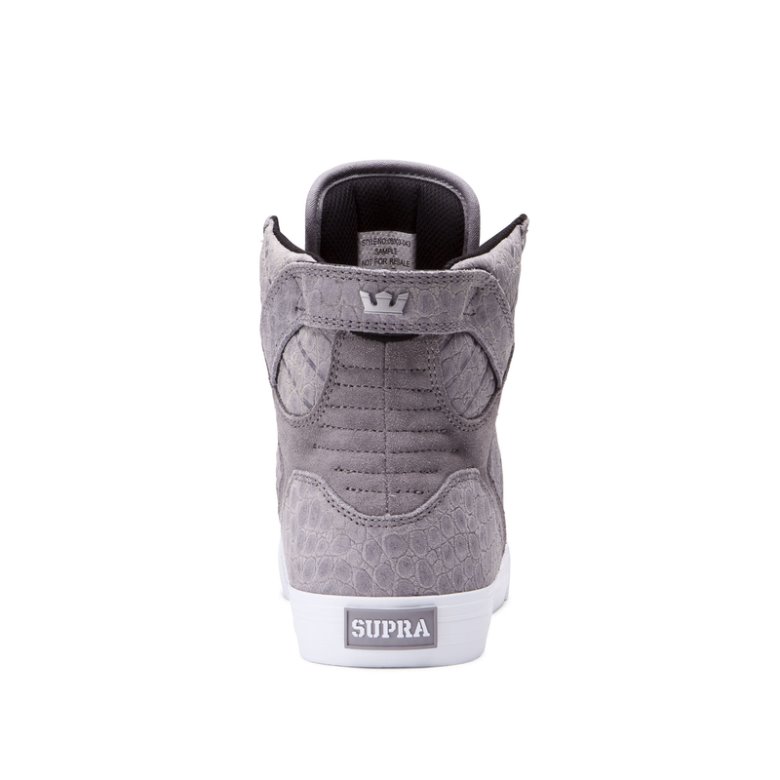 Supra Høye Skytop Sko Dame Grå | WZUBQ1D