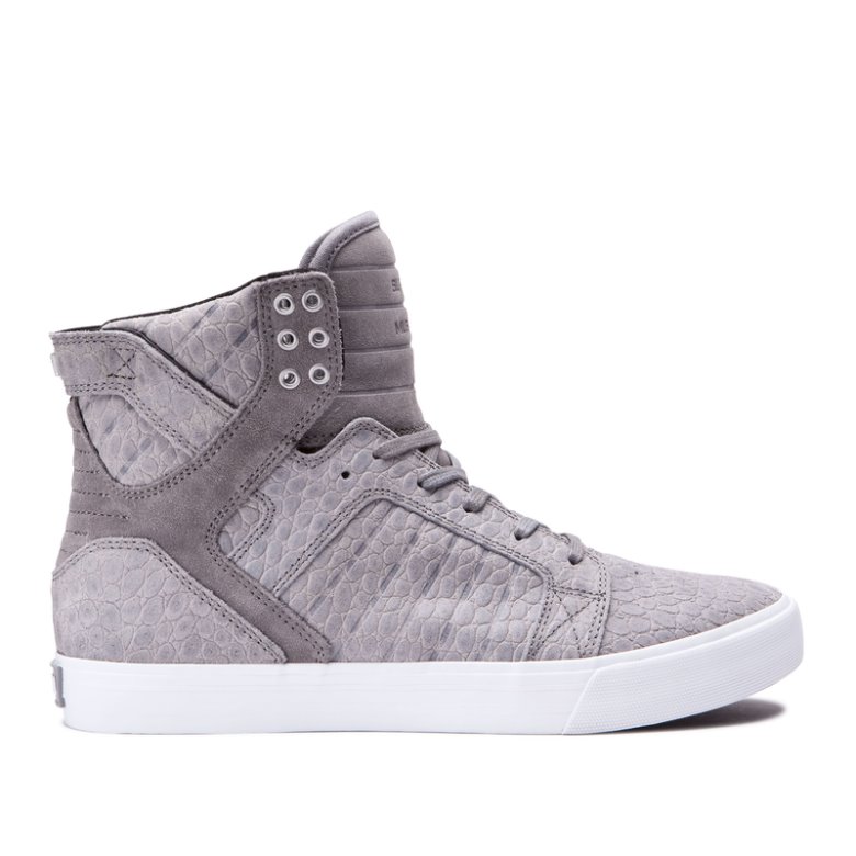 Supra Høye Skytop Sko Dame Grå | WZUBQ1D