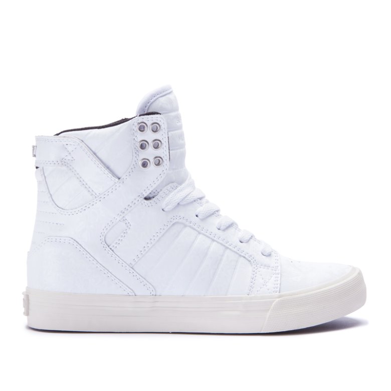 Supra Høye Skytop Sko Dame Hvite | 0VU5RR3