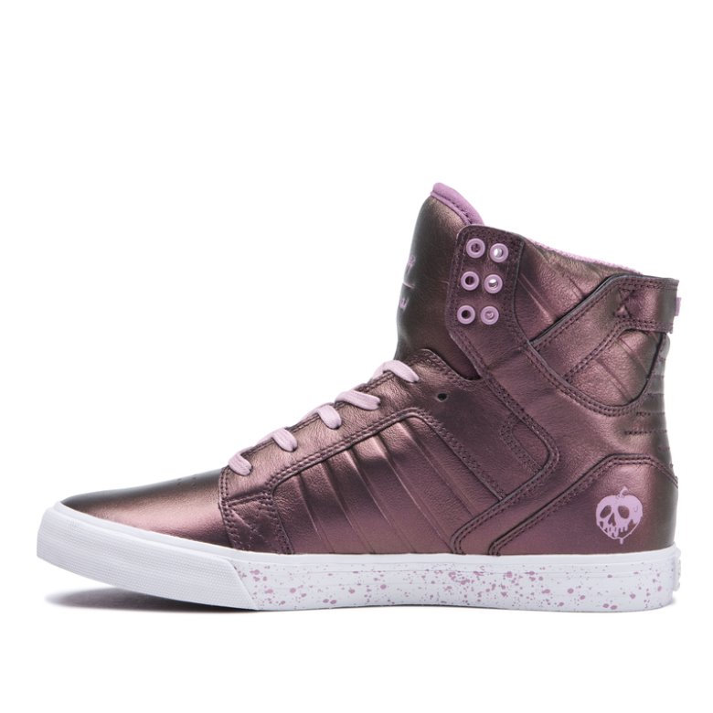 Supra Høye Skytop Sko Dame Mørke Rosa | T2R1VMM