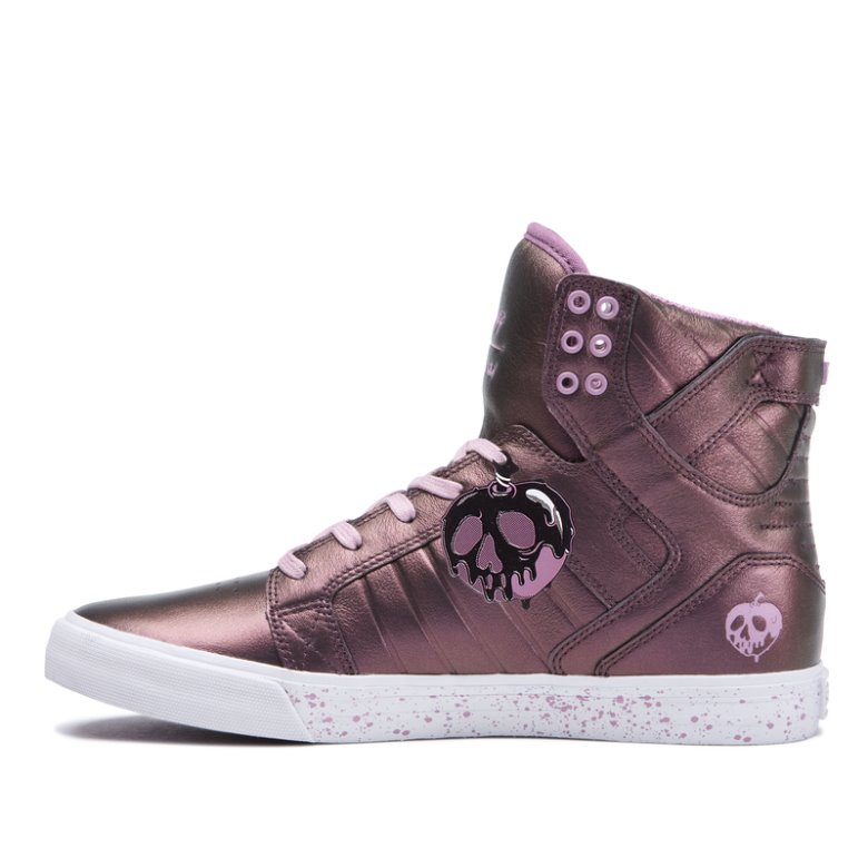 Supra Høye Skytop Sko Dame Mørke Rosa | T2R1VMM