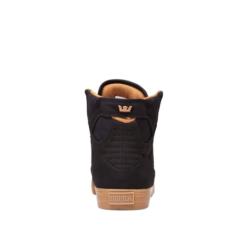 Supra Høye Skytop Sko Dame Svarte Brune | 3LBPMLW