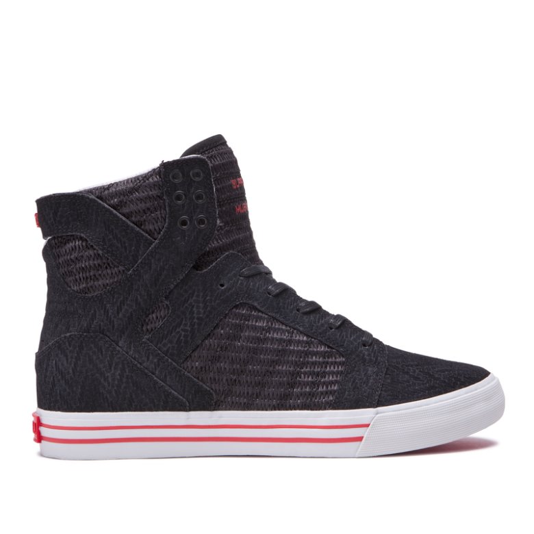 Supra Høye Skytop Sko Dame Svarte Rød | 1FG3P9B