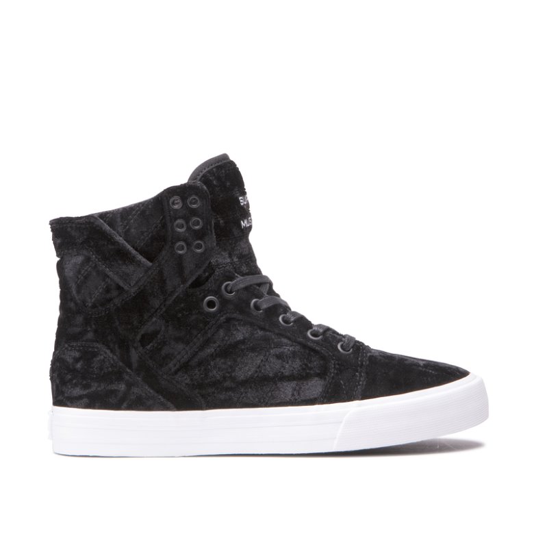 Supra Høye Skytop Sko Dame Svarte Svarte Camouflage | IPT7NEY