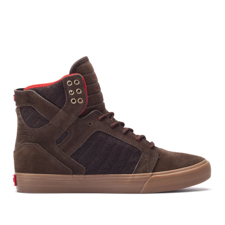 Supra Høye Skytop Sko Herre Mørke Brune | 1HLK8CJ