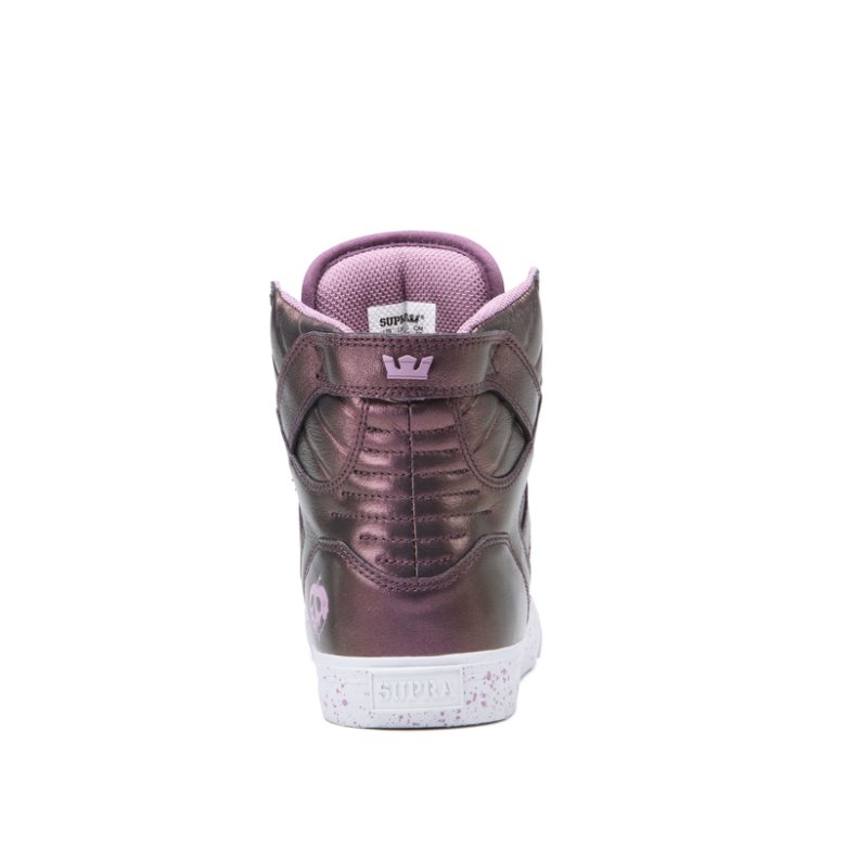 Supra Høye Skytop Sko Herre Mørke Rosa | QTJLKTF