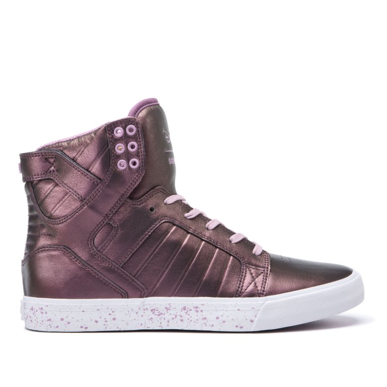 Supra Høye Skytop Sko Herre Mørke Rosa | QTJLKTF