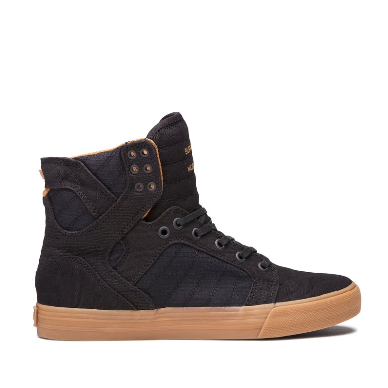 Supra Høye Skytop Sko Herre Svarte Brune | Y61IW6Z