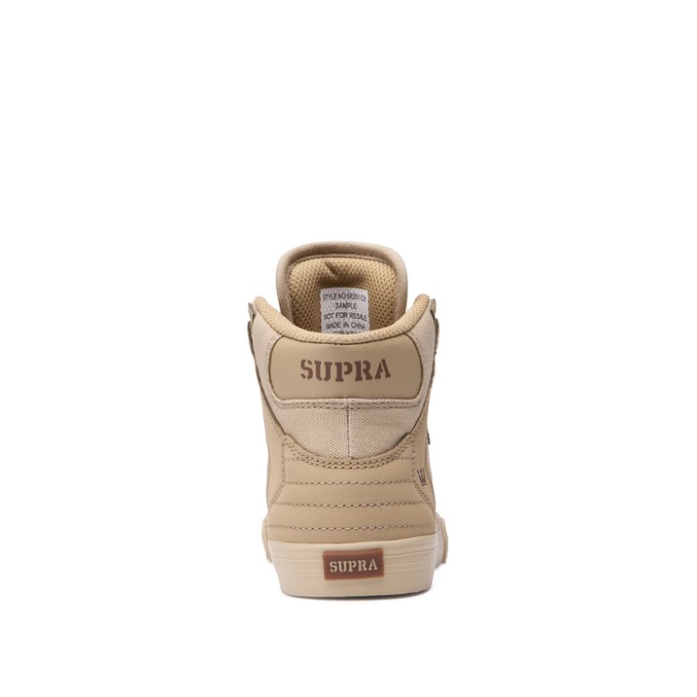 Supra Høye Vaider Sko Barn Beige | ZB70TZ5