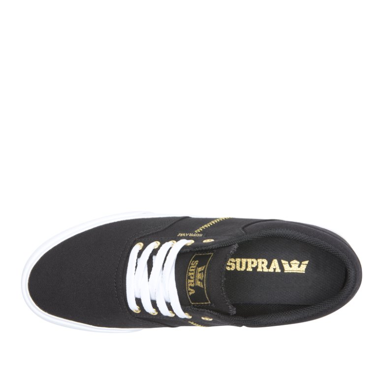 Supra Lave Cobalt Sko Dame Svarte Gull | 2RURNYM