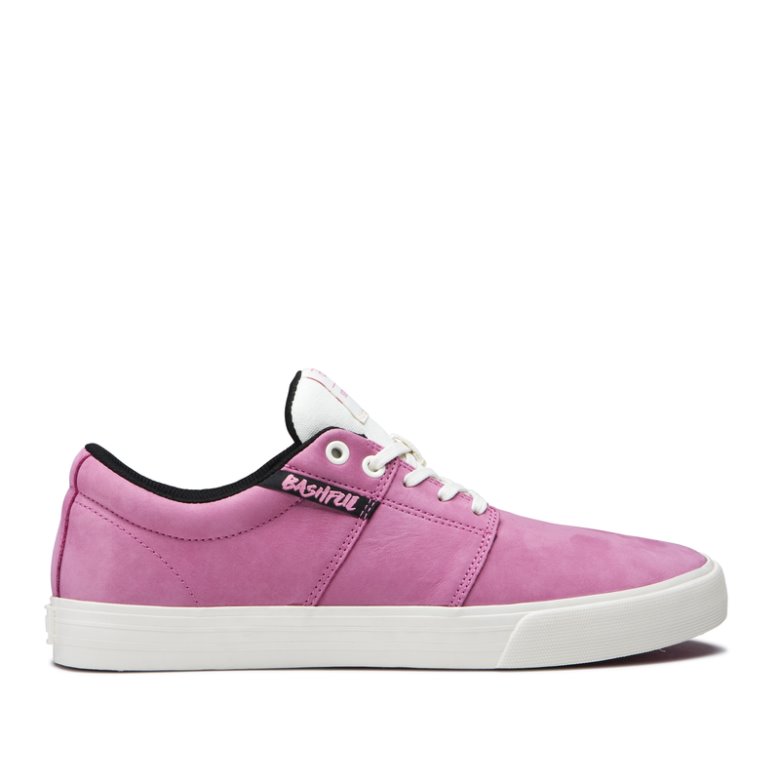 Supra Lave Stacks II Vulc Sko Dame Rosa Hvite | NTZKQPH