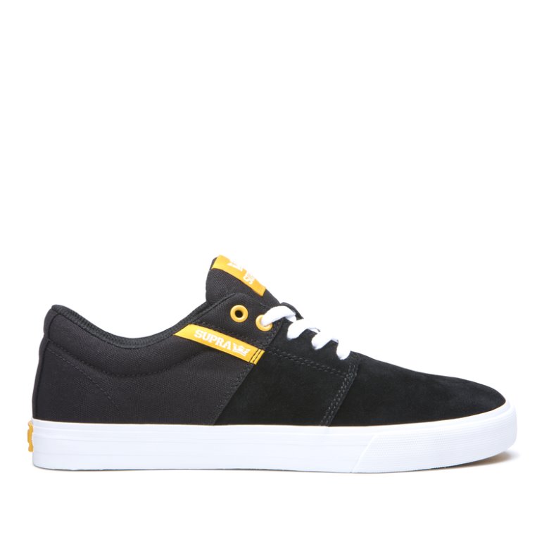 Supra Lave Stacks II Vulc Sko Dame Svarte Gull | KGQ3LZY