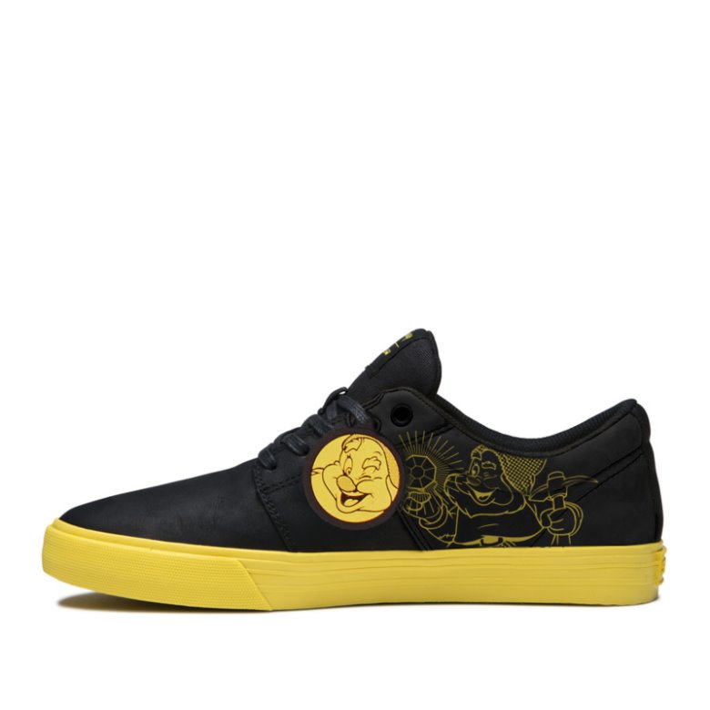 Supra Lave Stacks II Vulc Sko Dame Svarte Gul | L97UDM8