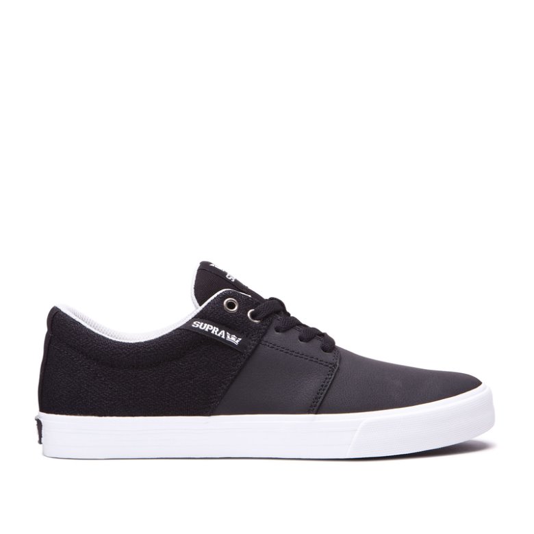 Supra Lave Stacks II Vulc Sko Dame Svarte Hvite | UNQO0ZR