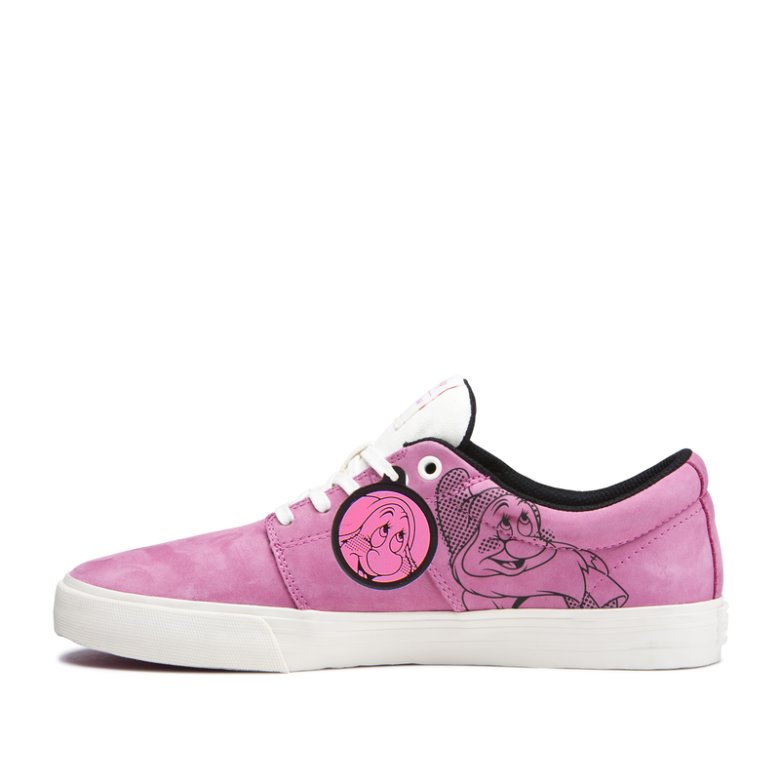 Supra Lave Stacks II Vulc Sko Herre Rosa Hvite | QKD53K3