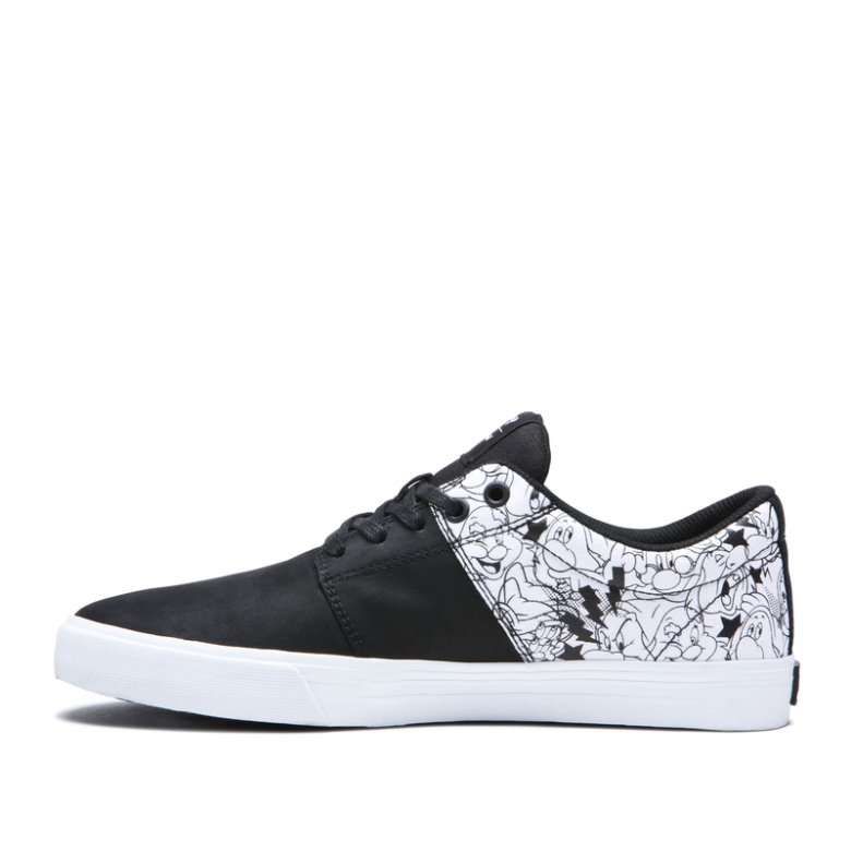 Supra Lave Stacks II Vulc Sko Herre Svarte Hvite | 3MFYUG6