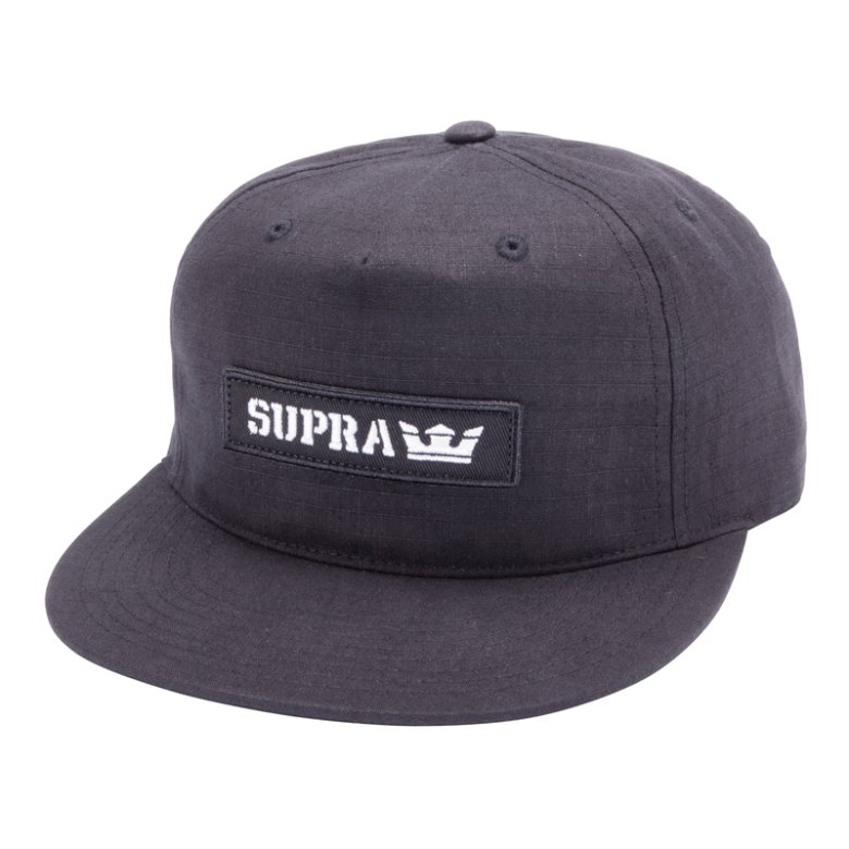 Supra Mark Patch Snap Caps Herre Svarte | US816TW