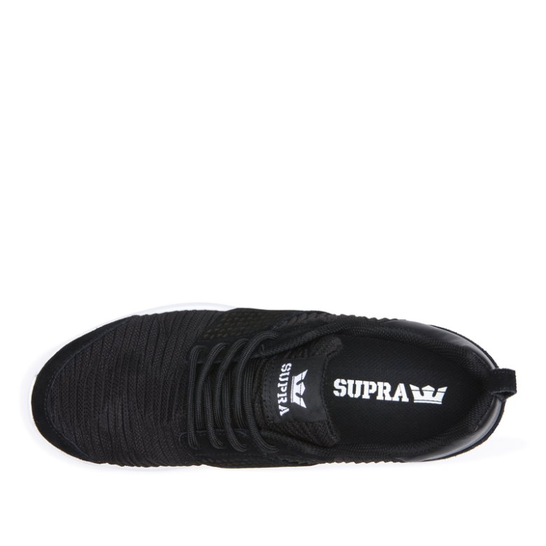 Supra Scissor Løpesko Dame Svarte Hvite | 1CD7WEN