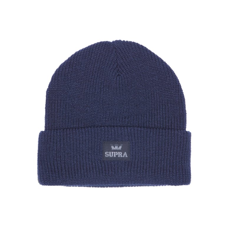 Supra Stacked Beanie Caps Dame Marineblå | X4O1Q5S