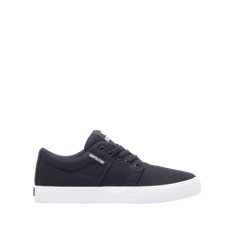 Supra Stacks II Vulc Joggesko Barn Svarte Hvite | C37V4VE