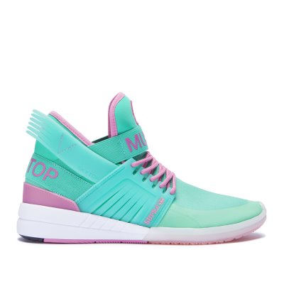 Supra Høye Skytop V Sko Herre Turkis Rosa | UJVOYQL