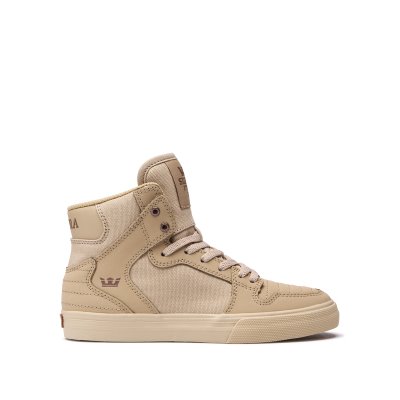 Supra Høye Vaider Sko Barn Beige | ZB70TZ5