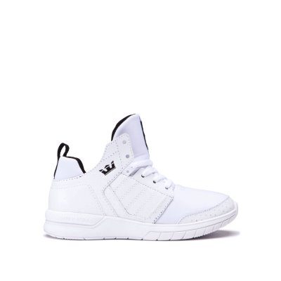 Supra Høye Varsity Method Sko Barn Hvite | 0G17PAZ