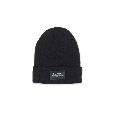 Supra Icon International Beanie Caps Herre Svarte | L36UUQ6