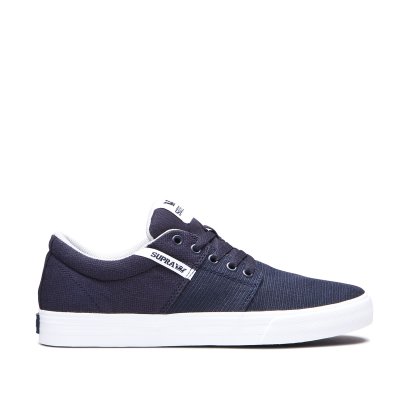 Supra Lave Stacks II Vulc Sko Dame Marineblå Hvite | 1R5L02Q